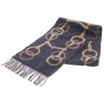 ショッピングカシミア HERMES エルメス エニーモール マフラー ブラック カシミア