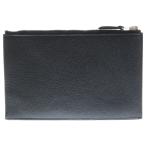 HERMES エルメス クラリスGM シェーブル ポーチ ケース 小物入れ ブラック レザー □H シルバー金具