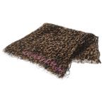 LOUIS VUITTON ルイヴィトン エトール・レオパード ストール カシミヤ×シルク ブラウン