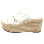 HERMES エルメス イテア 30 シェーヌダンクル エスパドリーユ 厚底サンダル シューズ ホワイト