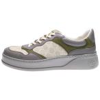 GUCCI グッチ GGキャンバス ローカットスニーカー グレー/グリーン/ベージュ 700641