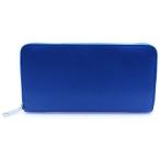 BOTTEGA VENETA ボッテガヴェネタ デボスイントレチャート ラウンドファスナー スタンプド レザー ウォレット 財布 ブルー 593217 V0SQ1