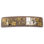 LOUIS VUITTON ルイヴィトン バレッタ アンクルージョン M65660 ブラウン ゴールド ヘアピン ヘアアクセサリー