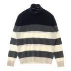 MONCLER モンクレール 19AW ボーダー柄 タートルネック ウール ロングスリーブ 長袖 ニット セーター ネイビー グレー E20919204500 A9225