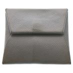 HERMES エルメス バスティア コインケース 小物入れ スモーキーブルー エプソン □O刻