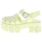 PRADA プラダ Monolith Round Toe Sandals モノリス トライアングルロゴ ラバーサンダル シューズ ライトグリーン レディース 1X853M