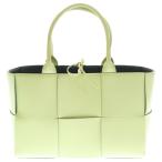 ショッピングbottega BOTTEGA VENETA ボッテガヴェネタ アルコトート マキシイントレチャート トートバッグ ライトグリーン レザー