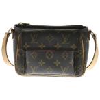 LOUIS VUITTON ルイヴィトン モノグラム ヴィバシテPM ショルダーバッグ ミニバッグ ブラウン レザー×PVC ゴールド金具 M51165