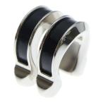 HERMES エルメス イヤーカフ イヤーアクセサリー ジョケット シルバー×ブラック エプソン メタル