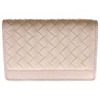 BOTTEGA VENETA ボッテガヴェネタ イントレチャートカードケース 名刺入れ ベビーピンク レザー