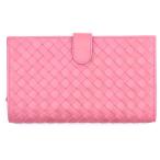 BOTTEGA VENETA ボッテガヴェネタ イントレチャート ロングウォレット カードケース 長財布 ピンク レザー