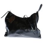 LOUIS VUITTON ルイヴィトン モノグラム キャリーオールバイブMM ポーチ付 レザーショルダーバッグ ブラック レディース M25143