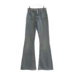 miumiu ミュウミュウ ロゴパッチ付ブーツカットデニムパンツ ジーンズ ブルー GWP303 1VJ0