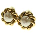 ショッピングCHANEL CHANEL シャネル フェイクパール イヤリング ホワイト×ゴールド GP