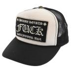 ショッピングクロムハーツ クロムハーツ TRUCKER FUCK CAP トラッカーキャップ ベースボールキャップ FUCKパッチ クロスボール 帽子 オールド ブラック/ホワイト