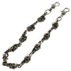 CHROME HEARTS Chrome Hearts 2CLIP DELPHINO FOTI SKULL WALLET CHAIN 2 зажим foti Delphi -no цепочка для бумажника серебряный 