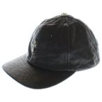 CHROME HEARTS クロムハーツ CH CRS LEATHER SPIDER CAP CHクロス付 レザースパイダー キャップ 帽子 ブラック