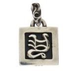 CHROME HEARTS クロムハーツ FRAMED LETTER BLOCK フレームドブロック Yアルファベット ネックレストップ シルバー