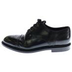 DOLCE & GABBANA ドルチェアンドガッバーナ ローカット レザー ドレスシューズ DGプレート パンチング ブラック 10388