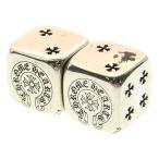 CHROME HEARTS クロムハーツ DICE ダイス 2015年 クリスマス限定 ノベルティ クロスボタン サイコロ置物 シルバー