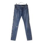 ドルチェアンドガッバーナ DG Silver Metal Logo Pearl Pendant Jeans Pants SLIM G8EE3 メタルロゴ パールペンダント スリムジーンズ