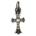 ショッピングHEARTS CHROME HEARTS クロムハーツ CRS BBYFAT P DMND ベイビーファットクロス PAVEダイヤ ペンダントトップ シルバーBCA234