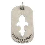 ショッピングLRG CHROME HEARTS クロムハーツ D TAG LRG CO CRS カットアウトフレア ラージ ドッグタグ ネックレストップ シルバー