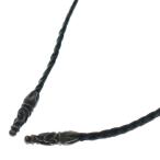 CHROME HEARTS クロムハーツ EATHER BRAID ネックレス レザーブレイド スクロール ボロチップ ネックレス ブラック/シルバー