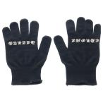 CHROME HEARTS Chrome Hearts GLOVE Logo принт перчатка перчатки черный 
