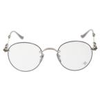 ショッピングCHROME CHROME HEARTS クロムハーツ BUBBA-A クロステンプルメタルフレームラウンドサングラス 眼鏡 シルバー/グレー