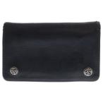 CHROME HEARTS クロムハーツ 1ZIP 1ジップ クロスボールボタン レザーウォレット 財布 ブラック BCA362