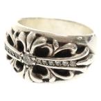 CHROME HEARTS クロムハーツ FLRL CRS P DMND フローラルクロス PAVEダイヤ シルバーリング