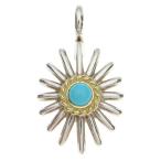 goro's ゴローズ 金縄ターコイズウニトップ小 ペンダントトップ シルバー/ゴールド