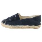 CHANEL シャネル CCココマーク エスパドリーユ フラットシューズ G29762 ブラック レディース