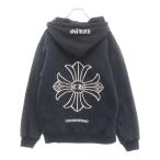 CHROME HEARTS クロムハーツ OLD 初期タグ CH PLUS CHプラスバックブリント 裏地サーマル プルオーバーパーカー ブラック