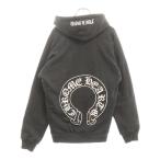 CHROME HEARTS クロムハーツ OLD SWTSHRT PLVR オールドモデル 袖ロゴ バックホースシュープリントパーカー