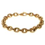 CHROME HEARTS クロムハーツ 22K LARGE PAPER CHN ラージペーパーチェーン ゴールドブレスレット ゴールド 8inch