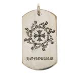 CHROME HEARTS (クロムハーツ) D TAG LRG LTD ホノルル限定 CHシャイン ラージドッグタグ ネックレストップ シルバー