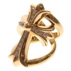 CHROME HEARTS クロムハーツ 22K INFINITY CRS AFTER P DIA W CNTR CTN 22Kインフィニティクロス アフターPAVEダイヤ ゴールドリング