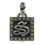 クロムハーツ FRAMED LETTER BLOCK フレームド レターブロック S アルファベットチャーム アフターダイヤ シルバーネックレストップ