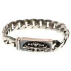 CHROME HEARTS クロムハーツ ID BBY FLRL CRS ベイビーIDフローラルクロス シルバーブレスレット 18LINK