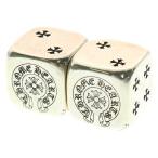 CHROME HEARTS クロムハーツ DICE ダイス 2015年 クリスマス限定 ノベルティ クロスボタン サイコロ置物 シルバー