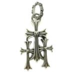 ショッピングCHROME CHROME HEARTS クロムハーツ TRIPLE CROSS LG ラージトリプルクロス ペンダントトップ シルバー
