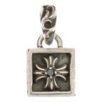 CHROME HEARTS クロムハーツ FRAMED CH PLUS 1DIA フレームドCHプラス 1ブラックダイヤ チャーム ネックレストップ