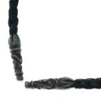 CHROME HEARTS Chrome Hearts LEATHER BRAID прокрутить кожа лезвие колье серебряный 