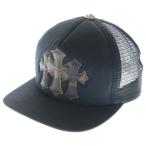 CHROME HEARTS クロムハーツ TRUCKER CAP トラッカーキャップ 3セメタリーレザーパッチメッシュキャップ帽子 ブラウン/ブラック