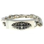CHROME HEARTS Chrome Hearts ID FLORAL CRS цветочный Cross ID Classic ссылка браслет 13LINK серебряный BCA164