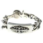 CHROME HEARTS Chrome Hearts FLORAL CLIP ID FANCY CHAIN цветочный Cross зажим ID fancy ссылка браслет -