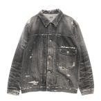 SEQUEL シークエル ×fragment design フラグメントデザイン DAMAGE DENIM JACKET BLACK ダメージデニムジャケット