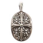 CHROME HEARTS クロムハーツ TINY CLSC OVAL タイニークラシックオーバル シルバーネックレストップ シルバー